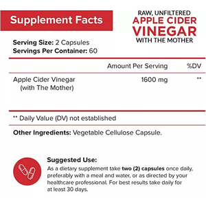 Pure oem Apple Cider Vinegar Capsules with Raw Apple Extract for Weight Management and Digestive Support - Product Image 2