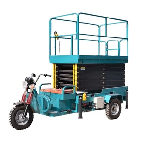 Plataforma de Trabajo Elevadora Móvil, Triciclo Eléctrico con Plataforma Elevadora de Tijera, Elevador de Tijera Móvil de Tres Ruedas - Product Image 2