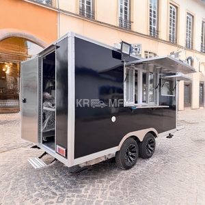 Camión de Comida Móvil Cuadrado Negro con 4 Fregaderos, Certificación DOT, Remolque para Venta de Hot Dogs - Product Image 5