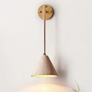 Japanese Wabi-Sabi Style Bedroom <b>Bedside</b> <b>Wall</b> Lamp Nordic Retro Design Cream-Colored for Living Room for Homestay - Product Image 1