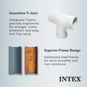 Intex 26720np 14ft <span class=keywords><strong>x</strong></span> 42in lăng kính khung cao cấp trên mặt đất hồ bơi thiết lập - Product Image 6