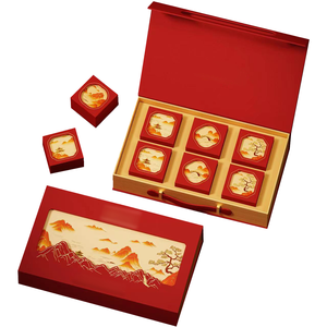 Caja de Pastel Lunar China Personalizada de Lujo con Logotipo Impreso en Relieve, Reciclable, para Panadería, Empaque de Alimentos de Papel al por Mayor - Product Image 1