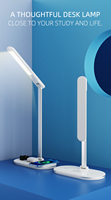 Pengisian Daya Nirkabel 3 in 1 dengan Lampu Meja LED, 3 Mode Warna Cahaya, 180 °   Lampu Meja Lipat dengan Alas yang Dapat Diputar, untuk Kantor, Kamar Tidur, Hadiah