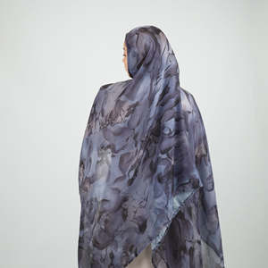 90*200 Luxury Purple <b>Modal</b> Cotton Viscose Water Print <b>Hijab</b> Double Needle Malay Ethnic Muslim Islamic Printed <b>Modal</b> <b>Hijab</b> - Product Image 3