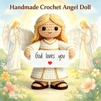 Poupée ange au crochet faite à la main avec carte inspirante « Dieu t'aime », cadeaux religieux chrétiens pour souvenir de baptême, décoration mignonne