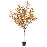 Arbre Bonsaï d'Eucalyptus Artificiel 1,2 m Vert Poussiéreux Plante Artificielle en Pot pour Mariage Noël Décoration Intérieure - Matériau PEVA Écologique