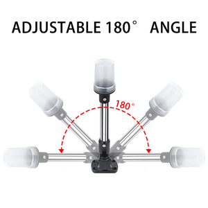 Luz de Anclaje para Barco, Poste de Acero Inoxidable, 12V LED, Plegable, Luz Multiusos para Pesca, Bote Pontón, Bote <span class=keywords><strong>Jon</strong></span> - Product Image 5