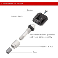 Capteur TPMS Launch LTR-V 315 MHz, remplacement du capteur d'origine, système de surveillance de la pression des pneus universel, programmateur 2 en 1, jauge de surveillance