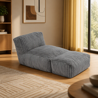 Fauteuil pouf monoplace confortable en mousse à mémoire de forme haute densité, idéal pour appartement, canapé inclinable compressé pour hôtel, vente en gros