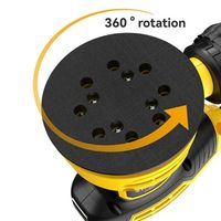 Ponceuse orbitale aléatoire de 5 pouces Ponceuse orbitale électrique 12000 tr/min avec 6 vitesses différentes