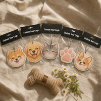 Désodorisant de voiture personnalisé en forme d'animal, découpé sur mesure avec photo, vente en gros, désodorisant personnalisé pour chien et chat, personnalisation OEM