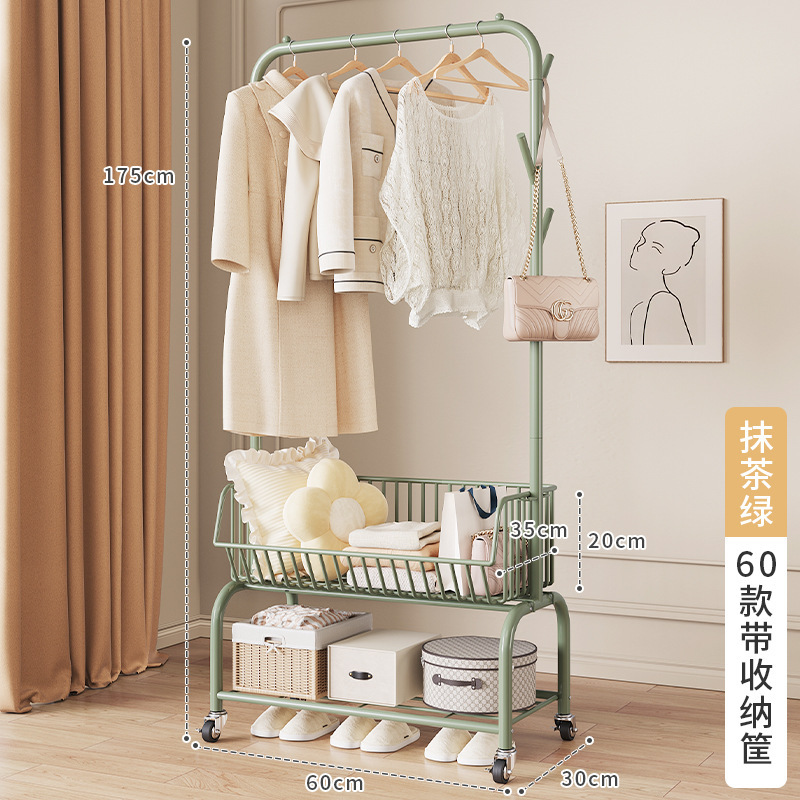 60 Matcha Green 1 ตะกร้าเก็บของ ราวแขวนเสื้อผ้า