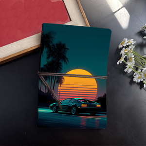 Máy tính xách tay A6 lý tưởng để viết sáng tạo ý tưởng câu chuyện của học sinh và Phác Họa Nhân Vật với cây cọ xe in hoàng hôn trên - Product Image 2