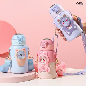 Botellas de Agua Aisladas de Acero Inoxidable al por Mayor con Tapa Pop y Correa Portátil para <span class=keywords><strong>el</strong></span> Regreso a Clases de los Niños - Product Image 1