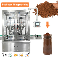 Machine à poudre à double tête de haute précision, machine d'emballage de poudre de cacao, machine de remplissage de poudre de café