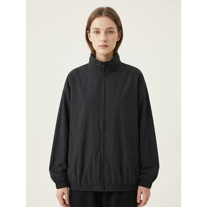 Chaqueta Ligera Anti-UV para <span class=keywords><strong>Mujer</strong></span>, con Cuello Alto y Cierre Completo, Holgada, Informal, Protección Solar, para Exteriores, Sólida, Simple, de Nailon y Elastano - Product Image 2