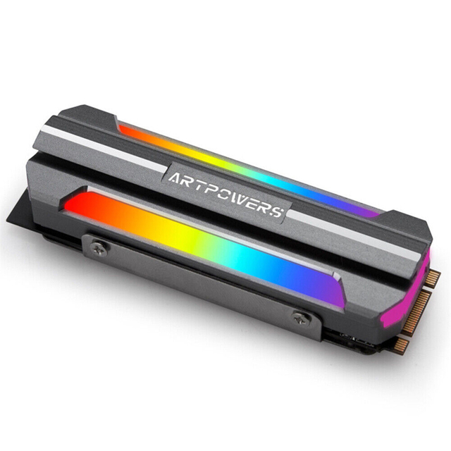 Aluminum ARGB M.2 SSD Hard Disk Heatsink Cooler 5V 3Pin NVME NGFF M2 2280 Solid State Hard Drive Radiator Cooling Thermal Pad