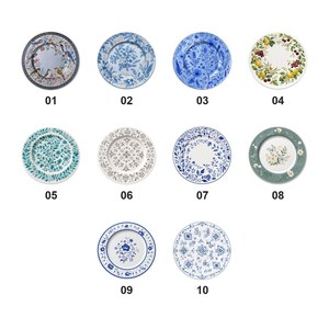 Sottopiatti Bianchi Classici in Porcellana con Peonia Centrale, 13 Pollici, Vendita all'Ingrosso Personalizzabile - Product Image 6
