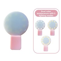 Anneau lumineux LED rechargeable avec logo personnalisé, 3 modes, accessoire pour appareil photo de téléphone portable pour la photographie de selfie et la prise de vidéo