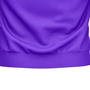 Sudadera Personalizada para Hombre con Cierre de Cremallera en la Cintura, Color Morado, con Logotipo Estampado con Puntos Negros, Manga Larga, Ropa Deportiva, Top de Entrenamiento - Product Image 6