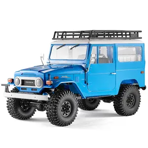 FMS 1/10 مقياس 2.4G 4X4 أضواء ليد زرقاء تويوتو لاند كروزر FJ40 RTR على الطرق الوعرة تتسلق RC SUV شاحنة لعبة هواية