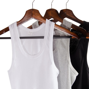 Wholesale <strong>Mens</strong> Sport Tank Top 100% Cotton <strong>White</strong> Custom Muscle Blank Gym <strong>Vest</strong> for <strong>Men</strong> - Product Image 1