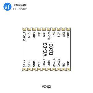 โมดูล Ai-Thinker NEW VC-02 พร้อมระบบจดจำเสียงออฟไลน์ US516P6 สำหรับบ้านอัจฉริยะ - Product Image 3