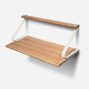 Organisateur <span class=keywords><strong>de</strong></span> rangement pour la maison support décoratif en <span class=keywords><strong>m</strong></span>étal <span class=keywords><strong>de</strong></span> haute qualité support suspendu mural à <span class=keywords><strong>2</strong></span> niveaux avec étagère en bois Design <span class=keywords><strong>de</strong></span> style américain - Product Image 4