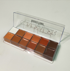 12 צבע יופי הפנים קרם איפור קונטור אבקת בסיס צבעים עבור צבעים עור כהה - Product Image 4