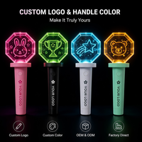 Bastón Luminoso LED Octagonal Recargable de 15 Colores |   Barra de Luz para Fiestas y Festivales de Música |   3 Modos de Control, Personalización por Aplicación