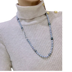 Collier de perles d'eau douce AK en or concentré naturel de haute qualité, double rangée de perles d'or Nanyang, comparable au collier d'eau de mer - Product Image 5