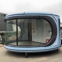 Capsule modulaire en acier écologique et high-tech personnalisée KT, espace pour la maison, salle de soleil portable, chambre à coucher, salle de bains, cour d'hôtel