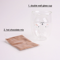 BespritGift Ensemble cadeau de tasse de lapin mignon de haute qualité Verre à double paroi personnalisé pour les festivals et les vacances Article promotionnel de Pâques