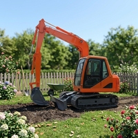 Mini-excavatrice sur chenilles de 8 tonnes, excavatrice hydraulique pour creuser en profondeur, à vendre, petite machinerie de construction routière