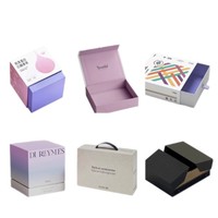 Boîte cadeau rigide avec logo personnalisé, pelliculage mat, écologique, en papier recyclé, pour cosmétiques et bougies