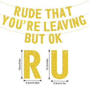 Rosa brillante que <span class=keywords><strong>te</strong></span> vas Jubilación Despedida Banner Fiesta Vajilla y decoración - Product Image 4