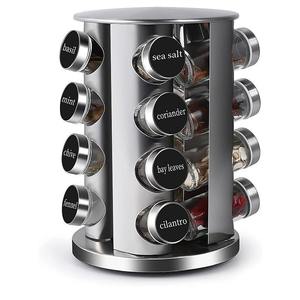 Portabottiglie rotante <span class=keywords><strong>per</strong></span> spezie da cucina 360 scaffale <span class=keywords><strong>per</strong></span> condimenti con ripiano rotante in acciaio inossidabile portaspezie rotondo con giostra in piedi - Product Image 2