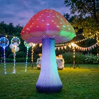 Fleur gonflable avec lumière LED Grand modèle de fleur gonflable Fleur de champignon gonflable pour la décoration