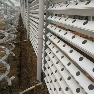 Sistema de cultivo hidropónico de cultivo interior Canal NFT vertical 100*100mm Sistema de cultivo de canal NFT