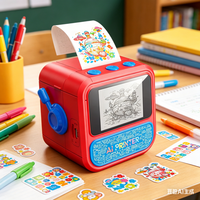 Imprimante d'autocollants pour journal créatif DIY, écran HD 2,4 pouces, AI Mini pour enfants, thermique sans encre, 1300 mAh, étiqueteuse portable