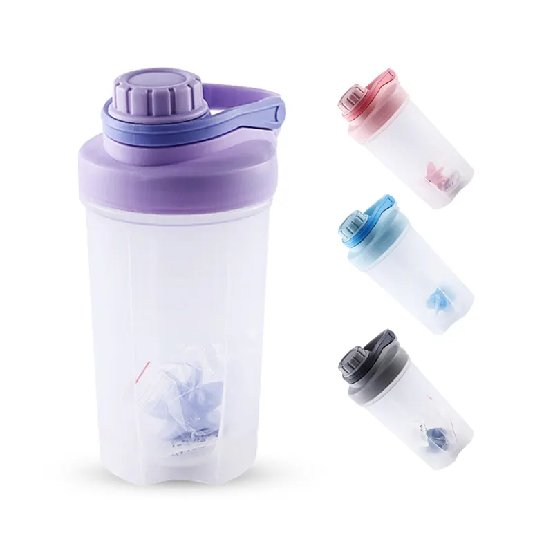 Protein Shaker Flasche 400ml mit Dual Mixing Technologie Strong Loop Top BPA Free Shaker Balls Shaker Flasche