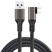 Câble USB 3.2 Gen 2 10 Gbps USB a vers USB C 3A Charge rapide Coude 1m 2m 5m pour Oculus Quest 1/2 Câble de liaison VR Ligne de caméra