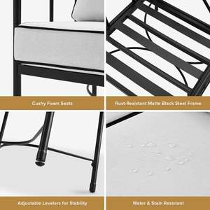 Mopio Odelia <span class=keywords><strong>Petit</strong></span> causeuse d'extérieur Canapé <span class=keywords><strong>de</strong></span> patio pour la conversation Pièce pour se prélasser pour le porche Balcon Appartements Cour Bistro - Product Image 4