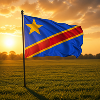 Drapeau de la République du Congo 3x5 en polyester personnalisé pour campagne électorale et publicité pour les élections générales