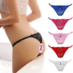 <span class=keywords><strong>Tanga</strong></span> de Lujo para Mujer con Bordado Floral, Talla Ajustable, Sexy y Tentadora, de Talle Bajo - Product Image 1