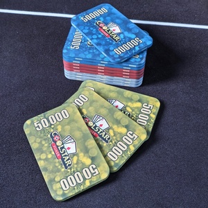 Plaque de poker rectangulaire en céramique Factory Elite, jetons de paris à haute valeur nominale pour équipement de jeu haut de gamme et fournitures d'événements de poker - Product Image 2