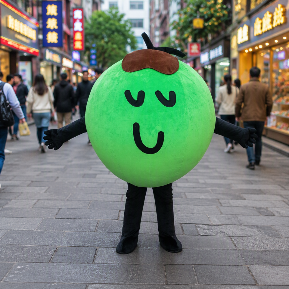 Inflatable Coconut Advertising Air Model Green Round Cartoon Mascot ...