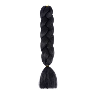 <span class=keywords><strong>Perruque</strong></span> tressée africaine en cheveux synthétiques haute température, tresses jumbo, tresses doubles, toutes les couleurs disponibles - Product Image 5