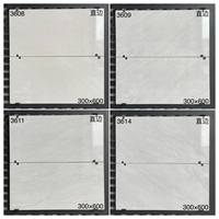 Carreaux muraux en céramique effet marbre de l'usine de Foshan, 300x600, couleur gris clair, surface brillante, pour salle de bain et cuisine