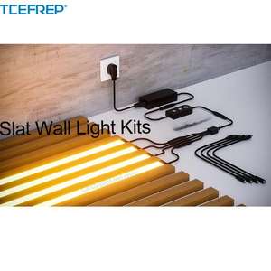 APP Control Plug-in and Play Flexible Silicone Channel LED <b>Lighting</b> for 13mm Slat <b>Wall</b> <b>Wood</b> Panel Decoration Solution Kits - Product Image 5
